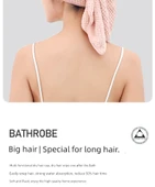Pembe Uzun Saç Kurutma Bonesi - Açık Tasarım - Banyo Havlusu - 8