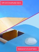 Su Geçirmez Yağ Geçirmez Tek Kullanımlık Mavi Yatak Örtüsü - 100x200 cm - 100 Adet [Delikli ve Hava Geçirir] - 4