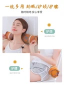 Boyun Destekli Yuvarlak Yastık - Çiçekli Yeşil - Xiaomi Kabuğu Dolgulu (Yumuşak) 6-10cm - 4