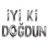 İyi Ki Doğdun Gümüş Folyo Balon 16 İnç - 1