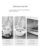 Silikon Fırın Eldiveni - Anti-Isı Mutfak Eldiveni - Kahverengi Kırmızı - 2'li Paket thumbnail 8