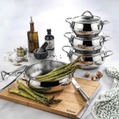 Schafer Cookhaus Çelik Tencere Seti 8 Parça-Inox - 1