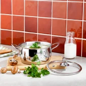 Schafer Micro Mini Derin Çelik Tencere 16 Cm 2 Parça thumbnail 2