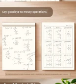 Matematik Ev Ödevi Kağıdı - Çift Çizgili - 2 Paket + 4 Adet + 2 Kalem + 2 Kalem Tutucu - 9