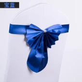 Elastik Nikah Sandalye Fiyonk Bağlama - Şampanya Altın thumbnail 6