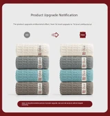 Muji Saf Pamuk Antibakteriyel Havlu - Bej + Yeşil Nefes Alabilir - 6