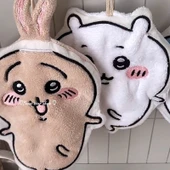 Sevimli Çizgili Mutfak Havlusu - Asılabilir - Su Emici - Hızlı Kuruyan - Sevimli Küçük Ji + Sevimli Küçük Sekiz + Küçük Siyah Havlu - 3'lü Paket thumbnail 5