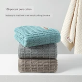 Muji Saf Pamuk Antibakteriyel Havlu - Bej + Yeşil Nefes Alabilir - 3