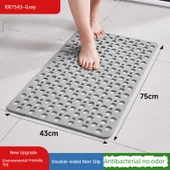 Kaymaz Banyo Paspası - 75x43cm Gri - Ayak Masajlı - 1