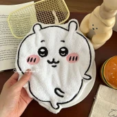 Sevimli Çizgili Mutfak Havlusu - Asılabilir - Su Emici - Hızlı Kuruyan - Sevimli Küçük Ji + Sevimli Küçük Sekiz + Küçük Siyah Havlu - 3'lü Paket thumbnail 3