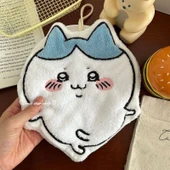 Sevimli Çizgili Mutfak Havlusu - Asılabilir - Su Emici - Hızlı Kuruyan - Sevimli Küçük Ji + Sevimli Küçük Sekiz + Küçük Siyah Havlu - 3'lü Paket thumbnail 4