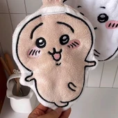 Sevimli Çizgili Mutfak Havlusu - Asılabilir - Su Emici - Hızlı Kuruyan - Sevimli Küçük Ji + Sevimli Küçük Sekiz + Küçük Siyah Havlu - 3'lü Paket thumbnail 8