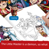 Nezha Sihirli Çocuk Boyama Kitabı - Hangi Sihirli Çocuk Denizi Yaptı 5 + 24 Renkli Marker (5 Adet) thumbnail 4