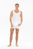 Yıldız 00 Erkek Büyük Beden %100 Pamuk Extra Beyaz Süprem Atlet - 3