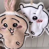 Sevimli Çizgili Mutfak Havlusu - Asılabilir - Su Emici - Hızlı Kuruyan - Sevimli Küçük Ji + Sevimli Küçük Sekiz + Küçük Siyah Havlu - 3'lü Paket thumbnail 10