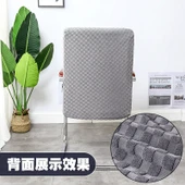 Kare Elastik Jakarlı Sandalye Kılıfı - Kare Jakarlı Siyah, Küçük Boy Sırt Yüksekliği 45-56cm - 5