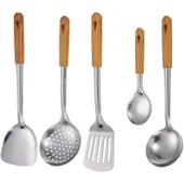 Kalın Paslanmaz Çelik Mutfak Gereçleri - Spatula, Spatula ve Kaşık - 2