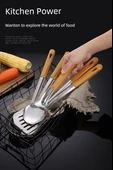 Kalın Paslanmaz Çelik Mutfak Gereçleri - Spatula ve Kaşık (Model 2) - 10