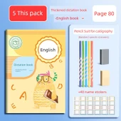 Kalınlaştırılmış İngilizce Defteri (5'li Paket) - Kalem ve Silgili - 1