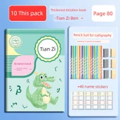 Kalınlaştırılmış Tian Zi Ben Defteri (10'lu Paket) - Kalem ve Silgili thumbnail 1