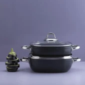 Schafer Gastronomie Master Granit Basık Tencere-28Cm - 5