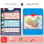 Çince Pinyin Çevirme Tablosu - [Temel Sürüm 2] Pinyin Duvar Tablosu + Çin Haritası thumbnail 1