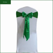 Elastik Sandalye Arkası Çiçekli Düğün Kurdelesi Bandajı Otel Ziyafet Sandalye Dekorasyonu - Gül Kırmızısı thumbnail 10