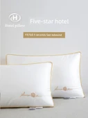 Altın Nakışlı Otel Yastığı (Çift + Yastık Kılıfı Çifti) - 20-23cm - 3