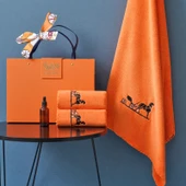 Aşk Atı Üçlü Set + Aşk Atı Hediye Kutulu Havlu Seti (1 Banyo Havlusu + 2 Havlu) - 5