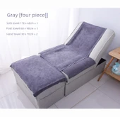 Salon Spa Havlu Seti - Gri 4 Parça - Orta Kalınlıkta - 1