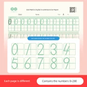 Çocuklar için Pinyin İngilizce Sayılar Hat Pratik Defteri - Pinyin + Sayılar + İngilizce + 1. Sınıf (Üst ve Alt) Zihinden Hesaplama Kağıdı (Toplam 5 Adet 100 Sayfa) - 4
