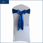 Elastik Sandalye Arkası Çiçekli Düğün Kurdelesi Bandajı Otel Ziyafet Sandalye Dekorasyonu - Gül Kırmızısı thumbnail 8