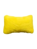 Yumuşak Peluşlu Ortopedik Araba Seyahat Boyun Yastığı Tekli Sarı - 2