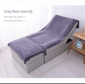 Salon Spa Havlu Seti - Gri 2 Parça - Ekstra Kalın - 1