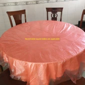 Kalın Tek Kullanımlık Plastik Masa Örtüsü - Beyaz 100 x 140cm thumbnail 3