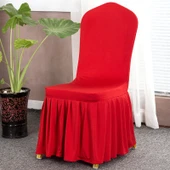 Elastik Otel Yemek Sandalyesi Kılıfı - Koyu Mor (Kalınlaştırılmış) - 4