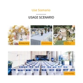 Saten Sandalye Örtüsü Fiyonk Bağcıklı - Safir Mavi 17x275cm thumbnail 5