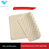 Kaymaz Kauçuk Banyo Paspası - 70x40cm - Deniz İpliği Bej - 2