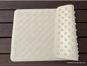 Kaymaz Kauçuk Banyo Paspası - 56x35cm - Ahşap Desenli Bej - 9