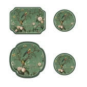 Mutfak Lavabo Tezgah Su Emici Kurutma Matı - Sessiz Desenli - 4'lü Set - 2