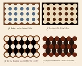 JP Kahve Donut Desenli 2'li Deri Tezgah Matı - 30x40 cm - 10
