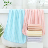 70x140cm Brokar Kar Kadife Mercan Polar Banyo Havlusu - Açık Gri - 3
