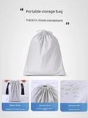 Portatif Lateks Mini Yastık - Standart Açık Gri Saklama Çantalı - 6