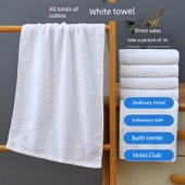 Toptan Beyaz Pamuklu Otel Havlusu - Normal %100 Pamuk 100g 34x71cm 10'lu Paket - 2