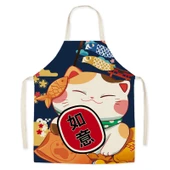 Ukiyo-E Desenli Kedi Mutfak Önlüğü - Yetişkin - W88808 - 6
