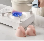 Silikon Fırın Eldiveni - Isıya Dayanıklı - Mavi Gri - 2'li Paket - Gelişmiş El Koruma 2.0pro - 8