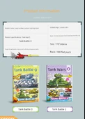 Tank Savaşları Boyama Kitabı [Tekli] Tank Savaşı ① + Yağlı Boya Çubuğu - 8