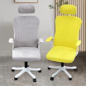 Ofis Koltuğu Kılıfı - Universal Elastik - 5 Parça - Zeytin Yeşili (Kolçak 36-38 cm) - 4