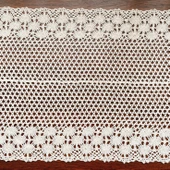 Krem (Düz) Tığ İşi Pamuklu Masa Örtüsü - 43x210cm - 11