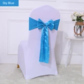 Elastik İpek Sandalye Kılıfı - Fiyonklu - Paohong - 5